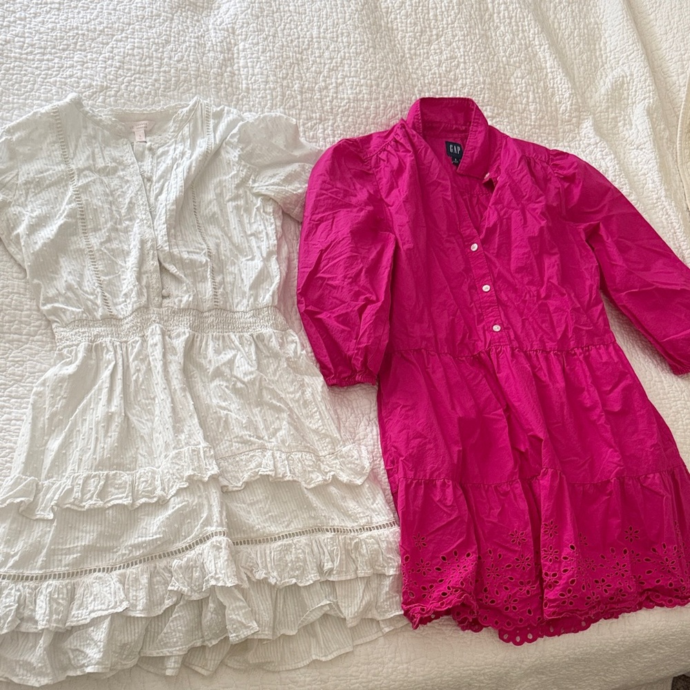 GAP Fuchsia/Eyelet Tiered Dress